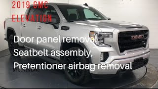 2019 Chevy Elevation Door panel removal,seat belt assembly and pretentioner replacement