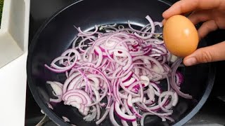 💯 the most delicious recipe made with eggs and onions😱.you will love this recipe.