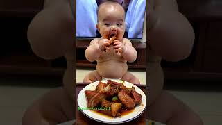 Baby eat food #shorts #shortvideo