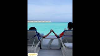 Shaveer jafry & his wife Ayesha baig at honeymoon in Maldives beautiful video #shorts #youtubeshorts