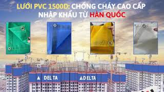 Lưới che ban công PVC1500D 💕HÀNG XỊN XÒ💕 dùng chắn bụi, muỗi, côn trùng. May viền khuy, size 2MX1M