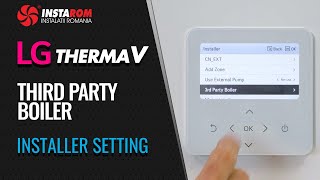 Third party boiler | LG Therma V heat pump | Installer setting  | 30/34