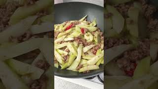 Mince pork with chayote #cooking #cookingvideo #yummy #ytshort #ytshorts