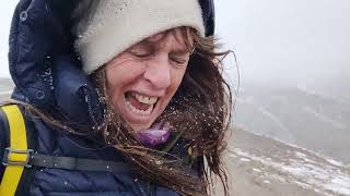 Rainbow Mountain Hike Down in Hailstorm. Peru