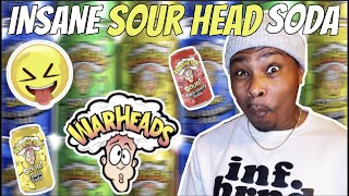 TRYING SUPER SOUR HEAD SODAS 2023 | WATERMELON SODA CANT BE?