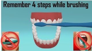 Always Remember These Four Steps while brushing your teeth 🪥🪥#3danimation #information #ideas