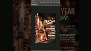 How To Design a DINNER PARTY FLYER in Photoshop #timelapse #shorts