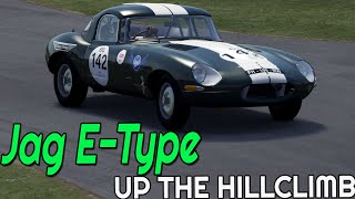 Jaguar E-Type up Goodwood (Fakewood) Hill Climb