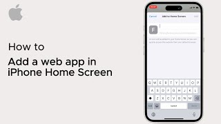 How to add a web app in iPhone Home Screen ( iOS ) 2025