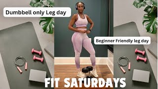 DUMBBELL ONLY LEG DAY | LEG WORKOUT | FIT SATURDAY | GET MOVING | FITNESSWITHSHEREE | LEG DAY