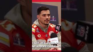 Drue Tranquill, KC Chiefs linebacker talks about Jer 29:11 poster he made. #chiefs #nfl #shorts