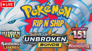 LIVE Pokemon RIP N SHIP! UNBROKEN BONDS Box Break!