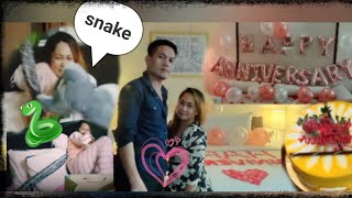 Our First Marriage  Anniversary Celebration  + Snake Prank