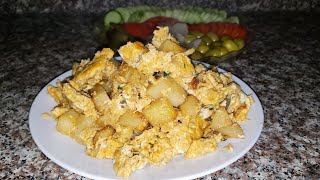 مفركة البطاطا والبيض | طبخ سهل ولذيذ | Potato and eggs recipe