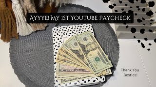 THANK YOU!!!! Side Hustle Income! 1st YOUTUBE Paycheck!