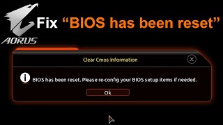 How to Fix Clear Cmos Information BIOS has been reset. Please re-config your BIOS | Gigabyte Aorus