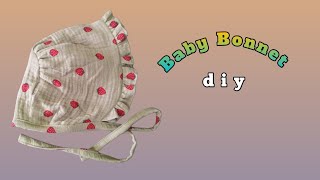 memotong dan menjahit topi bayi sangatlah mudah untuk pemula/ Baby bonnet