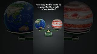 Mass of Moon Vs Earth & Mass of Earth Vs Jupiter #Earth #Jupiter #shorts