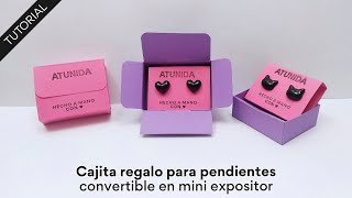 Cajita regalo para pendientes ✨Convertible en expositor🤯 Ideal para ferias, mercadillos y tiendas 🤩