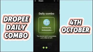 Dropee Daily Combo Today 5 October | Claim 75,000 Reward Dropee