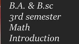 B.A./ B.Sc. Semester 3 Maths Introduction ( PDE, Advance Calculus, Statistics)