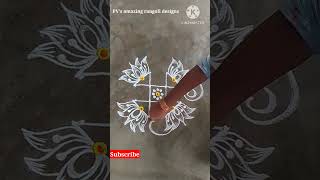 4 dots simple rangoli|easy rangoli|beginners rangoli #shorts #rangoli #muggulu #kolam