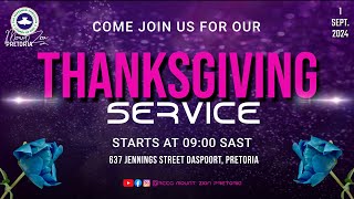 SEPTEMBER THANKSGIVING SERVICE || SUNDAY SERVICE || 01 SEPTEMBER 2024