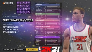 *NEW* NEXT GEN Sharpshooter build NBA 2K21! Pure Sharpshooter Demigod! Best Shooting Archetype 2K21