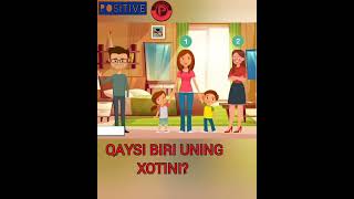 Qaysi biri uning haqiqiy xotini? #mantiqiysavollar #youtubeshorts #shorts #pubg #rek