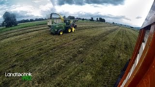 Gras häckseln mit Fendt Favorit 514 C und Kaweco Radium 45 [HD]