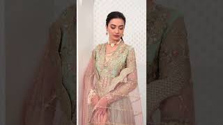 MahGul Latest Net Embroidered Dress