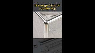 How to install round tile edge trim for counter top?