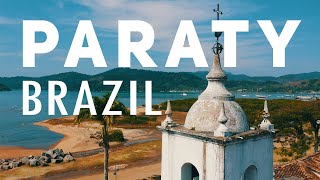 PARATY, БРАЗИЛИЯ. Лучший город для посещения недалеко от Рио-де-Жанейро. Аэросъемка с дрона в 8К.