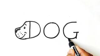 DOG drawing super easy ever.. Superhit Dog Drawing..