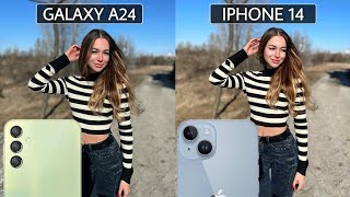 Galaxy A24 Vs iPhone 14 camera Comparison