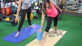 Yoga Exercises on an Airex Blue Mat - Livefit.com