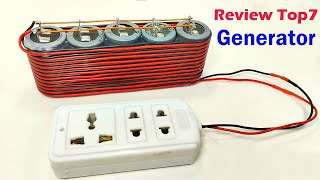 Review Top7 Free Energy Generator How To Make Ac 220v Free Electricity At Home