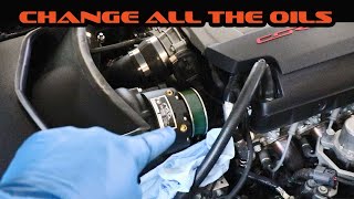 Engine and Supercharger Oil Change on a A&A Vortech Grand Sport C7 Corvette