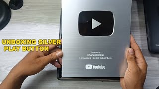 unboxing silver play button penghargaan dari YouTube untuk 100.000 subscriber