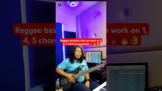 Reggae basslines that can work on 1, 4, 5  progressions 🎸🔥👌#shorts #groove #bassguitarlessons #bass
