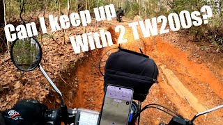 Honda Trail 125 gets itself into some gnarly spots following two TW200s Does it survive!?