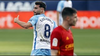 Gol del Malaga vs Zaragoza, Luis Muñoz Malaga (1-2 Zaragoza) Segunda Division