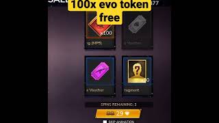 How To Get Free 100x Evo Token | Only One Spin Trick | #shorts #freefireshorts #youtubeshorts #sg07