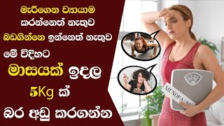 මාසෙකින් 5kg ක් බර අඩු කරගන්න | How To Lose Weight 5kg in a month