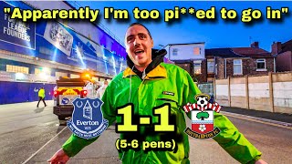 Everton 1-1 Southampton (5-6 pens) | stadium walk around |