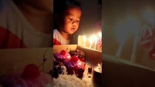 rahmatan lil alamiin safiya suka tiup lilin #baby #anakmuslim #cutebaby #babyfunny #shorts