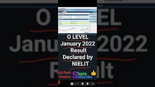 o level result 2022| January 2023 o level result nielit result