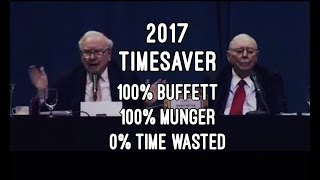 TIMESAVER EDIT - FULL Q&A Warren Buffett Charlie Munger 2017 Berkshire Hathaway Annual Meeting