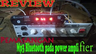 cara pasang modul mp3 bluetooth pada power amplifier rakitan