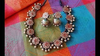 Elegant Terracotta Necklace And Jhumka Designs!!!